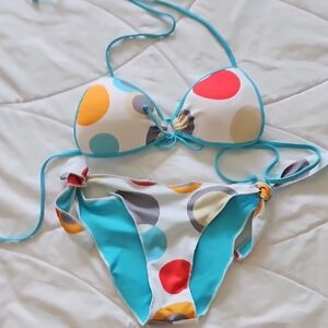 Body Glove Colorful Polka Dot Bikini Set, Small